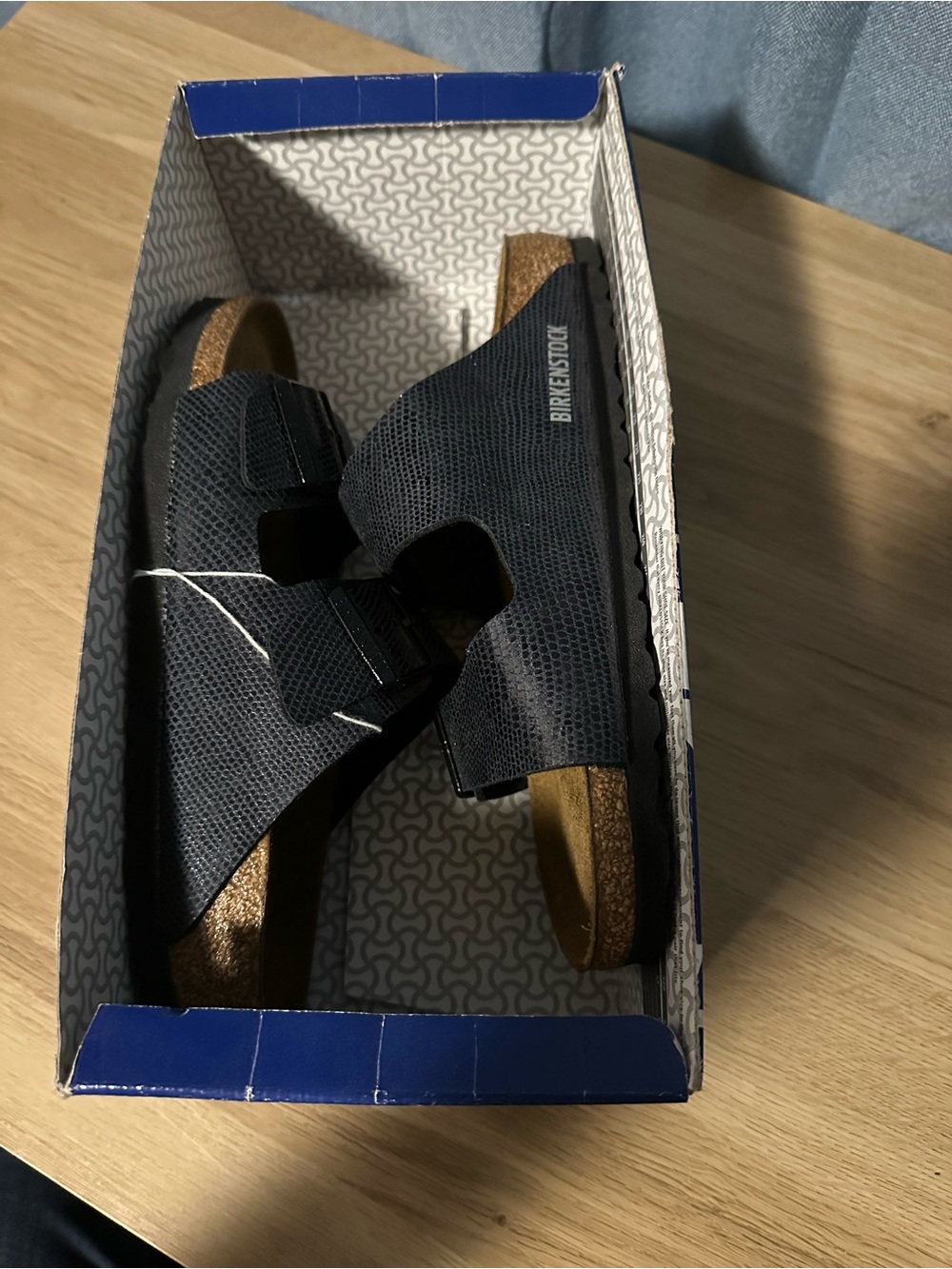 Birkenstock Arizona BS Midnight Birko-Flor Sandals US 8 EU39 Narrow New Box - Picture 7 of 8